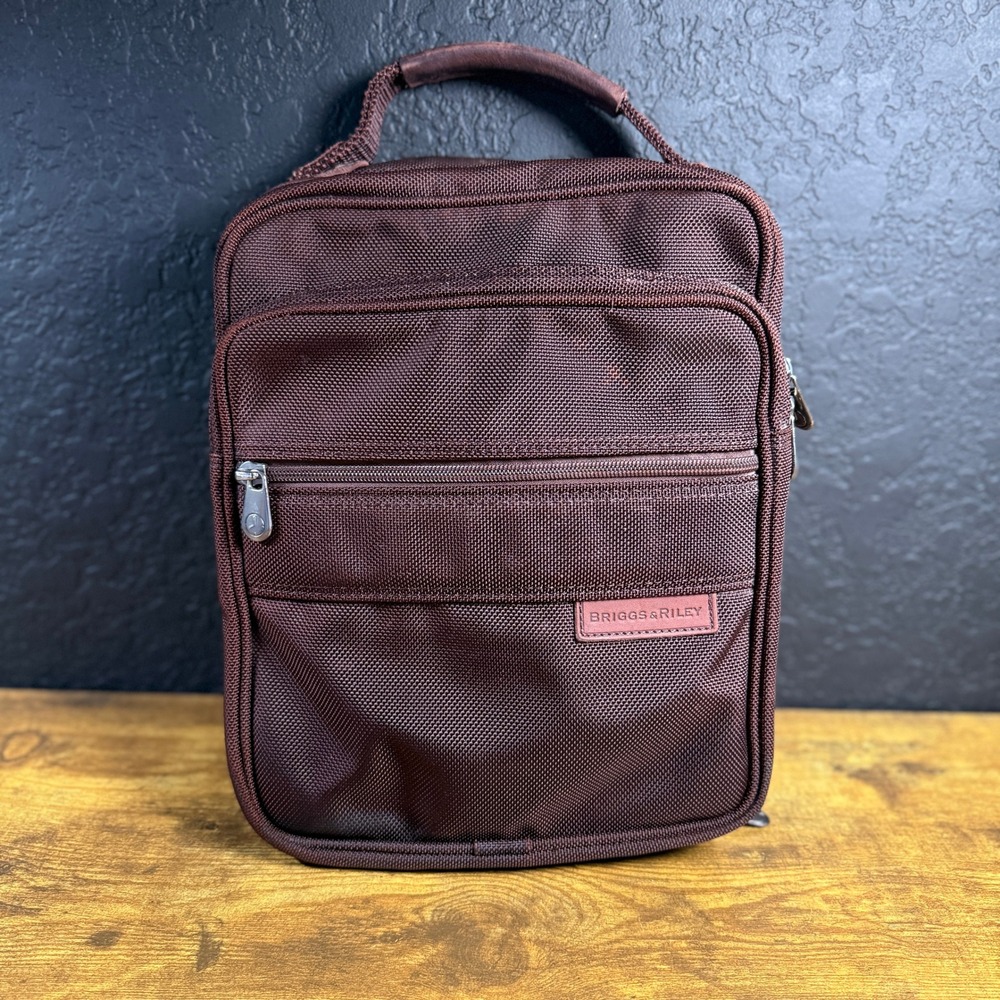 Briggs & Riley Baseline Ballistic Nylon Toiletry Kit‎ Brown Travel Organizer Bag